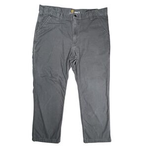 Carhartt Men's Gray Rugged Flex Canvas Work Pants 40x30 Relaxed‎ Fit Utility